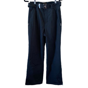 Bogner Black Sleek Buckle Belt Snowboarding Pants sz 8